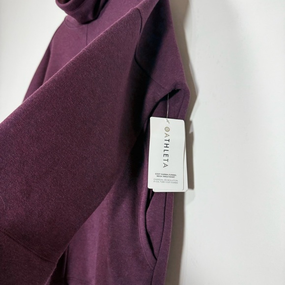 NWT Athleta Women’s Cozy Karma Funnel Neck Oversized Sweatshirt Size XS - Picture 5 of 16
